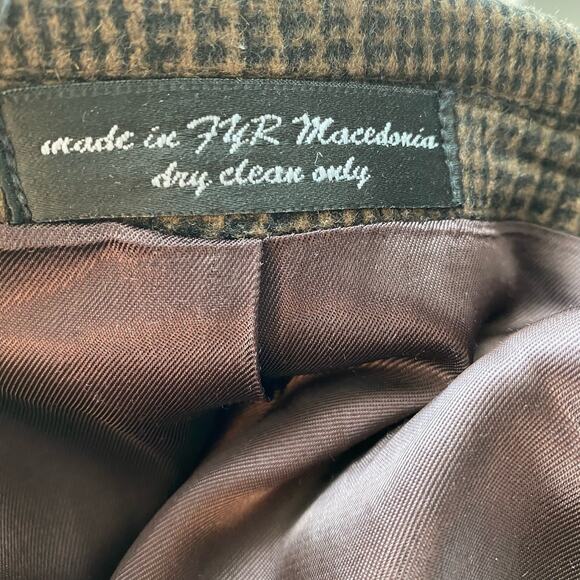 Gianfranco Ruffini Italy Cashmere Blend Sport Coat Blazer Men 46R Brown Plaid - Picture 9 of 9